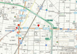 大阪市旭区新森、マンションの地図画像です