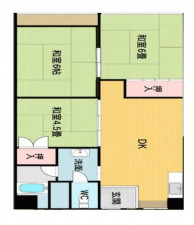 大阪市城東区野江、マンションの間取り画像です