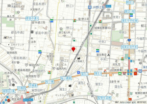 大阪市城東区野江、マンションの地図画像です