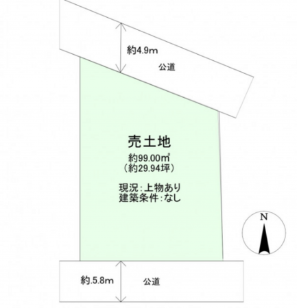 宮崎市鶴島、土地の間取り画像です