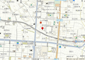 大阪市城東区放出西、中古一戸建ての地図画像です