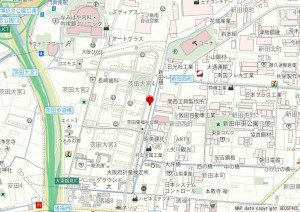 大阪市鶴見区茨田大宮、マンションの地図画像です