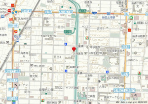 大阪市城東区関目、マンションの地図画像です