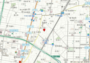 大阪市旭区森小路、中古一戸建ての地図画像です