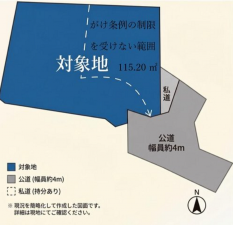 宮崎市希望ケ丘、土地の間取り画像です