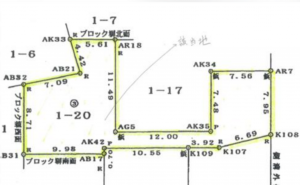 宮崎市恒久南、土地の間取り画像です