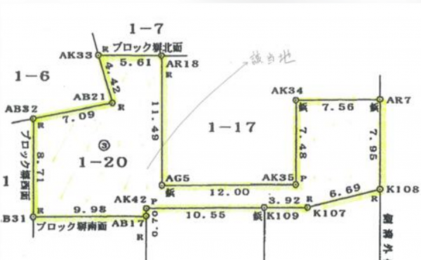 宮崎市恒久南、土地の間取り画像です