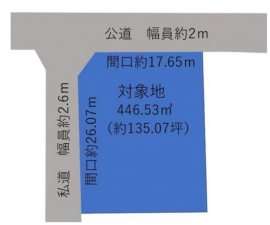 宮崎市神宮東、土地の間取り画像です