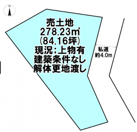 宮崎市島之内、土地の間取り画像です