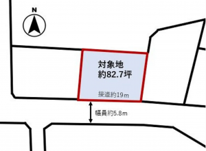 宮崎市本郷、土地の間取り画像です