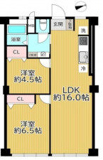 大阪市都島区友渕町、マンションの間取り画像です