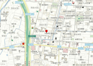 大阪市鶴見区茨田大宮、中古一戸建ての地図画像です