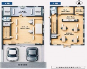 大阪市生野区新今里、中古一戸建ての間取り画像です