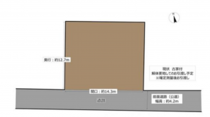 宮崎市花ヶ島町、土地の間取り画像です