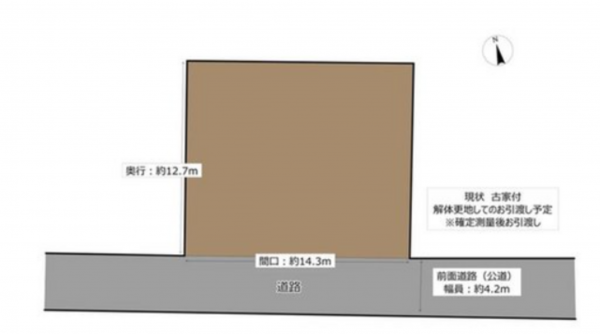 宮崎市花ヶ島町、土地の間取り画像です