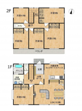 宮崎市吉村町、中古一戸建ての間取り画像です