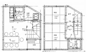 大阪市生野区生野西、中古一戸建ての間取り画像です
