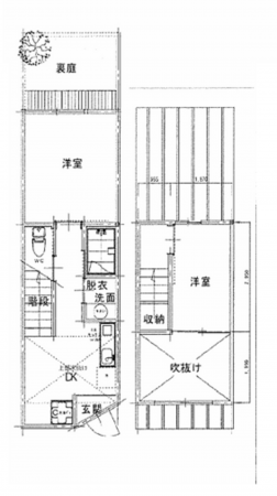 大阪市生野区生野西、中古一戸建ての間取り画像です