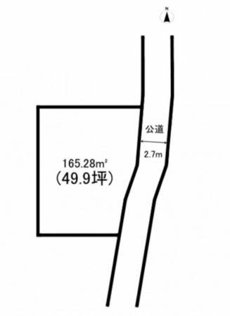 宮崎市恒久、土地の間取り画像です