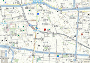 大阪市城東区鴫野東、中古一戸建ての地図画像です