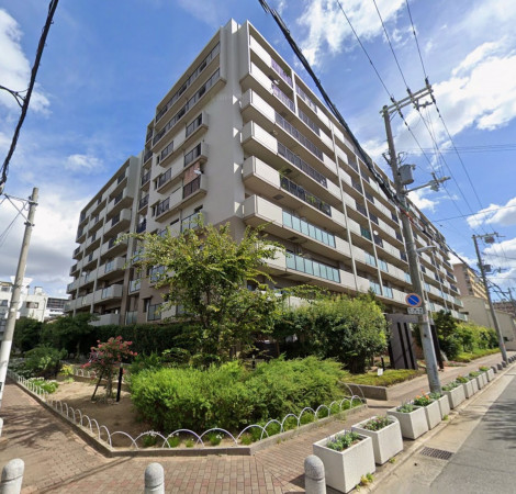 大阪市旭区高殿、マンションの外観画像です