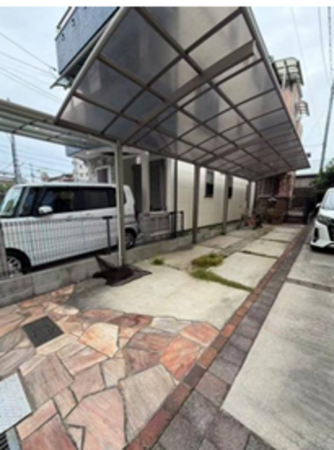 大阪市生野区巽東、中古一戸建ての駐車場画像です