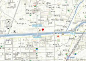 大阪市鶴見区諸口、中古一戸建ての地図画像です