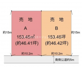 宮崎市佐土原町下那珂、土地の間取り画像です