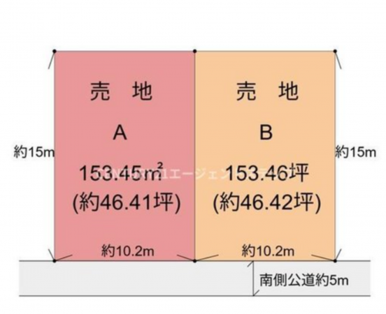 宮崎市佐土原町下那珂、土地の間取り画像です