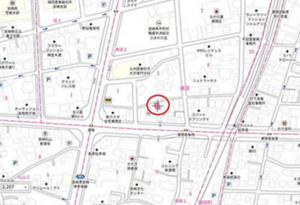 宮崎市瀬頭、土地の間取り画像です