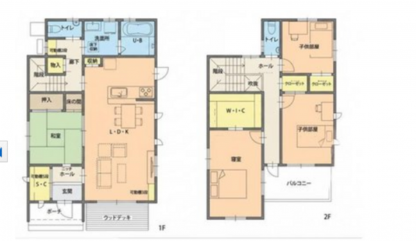 宮崎市大塚町、中古一戸建ての間取り画像です
