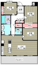 大阪市都島区都島南通、マンションの間取り画像です