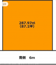 宮崎市生目台東、土地の間取り画像です