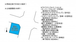 宮崎市吉村町、土地の間取り画像です