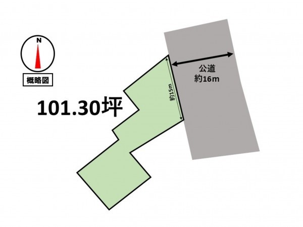 松阪市大黒田町、土地の間取り画像です