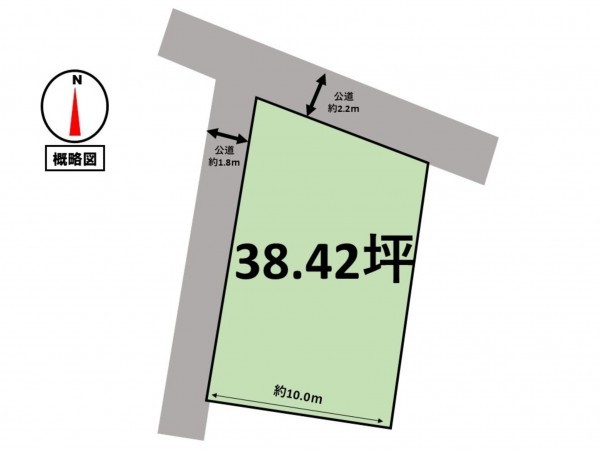 松阪市垣鼻町、土地の間取り画像です