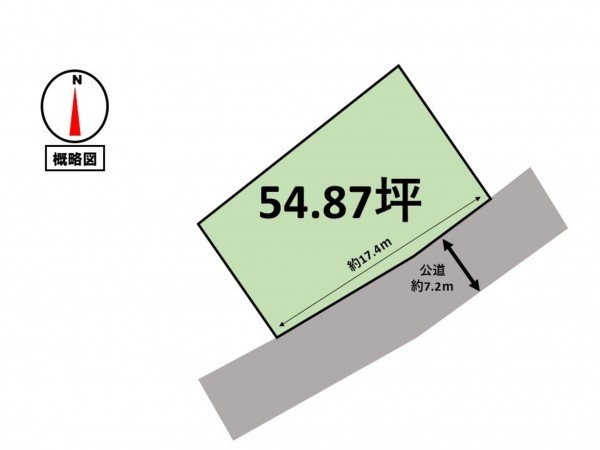 松阪市上川町、土地の間取り画像です