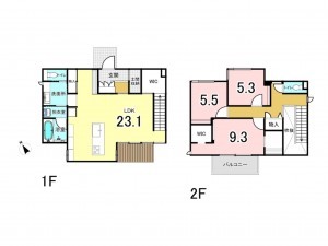 松阪市大黒田町、新築一戸建ての間取り画像です