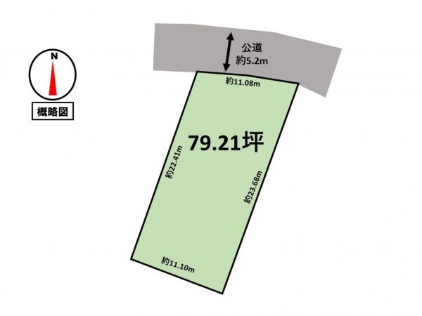 松阪市星合町、土地の間取り画像です