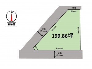 松阪市中林町、土地の間取り画像です