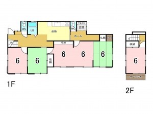 津市、中古一戸建ての間取り画像です