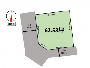 松阪市嬉野一志町、土地の間取り画像です
