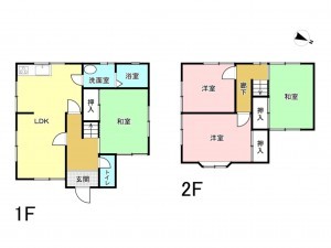 津市久居小野辺町、中古一戸建ての間取り画像です