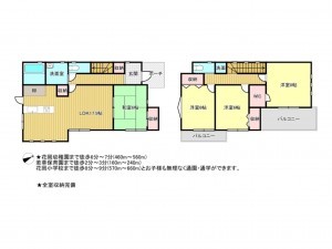 松阪市五反田町、新築一戸建ての間取り画像です