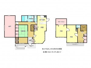 津市、中古一戸建ての間取り画像です