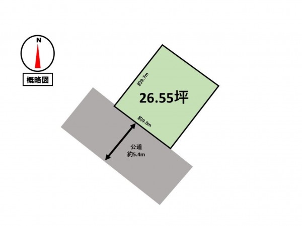 松阪市朝日町一区、土地の間取り画像です