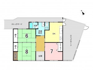 松阪市大黒田町、中古一戸建ての間取り画像です