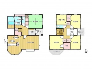 津市久居小野辺町、中古一戸建ての間取り画像です