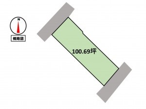 松阪市茶与町、土地の間取り画像です
