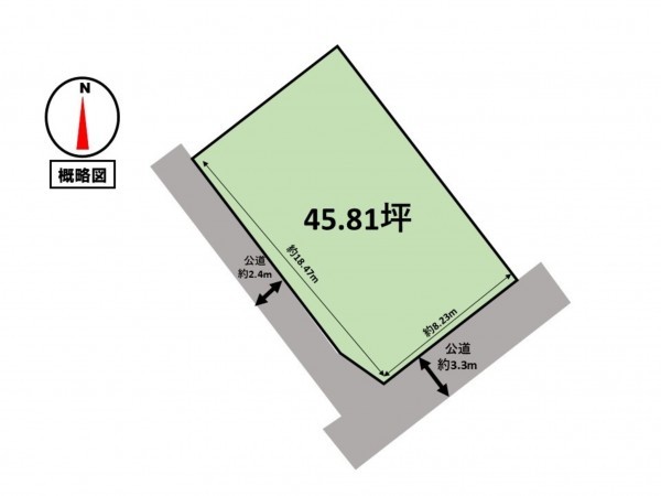 松阪市大黒田町、土地の間取り画像です